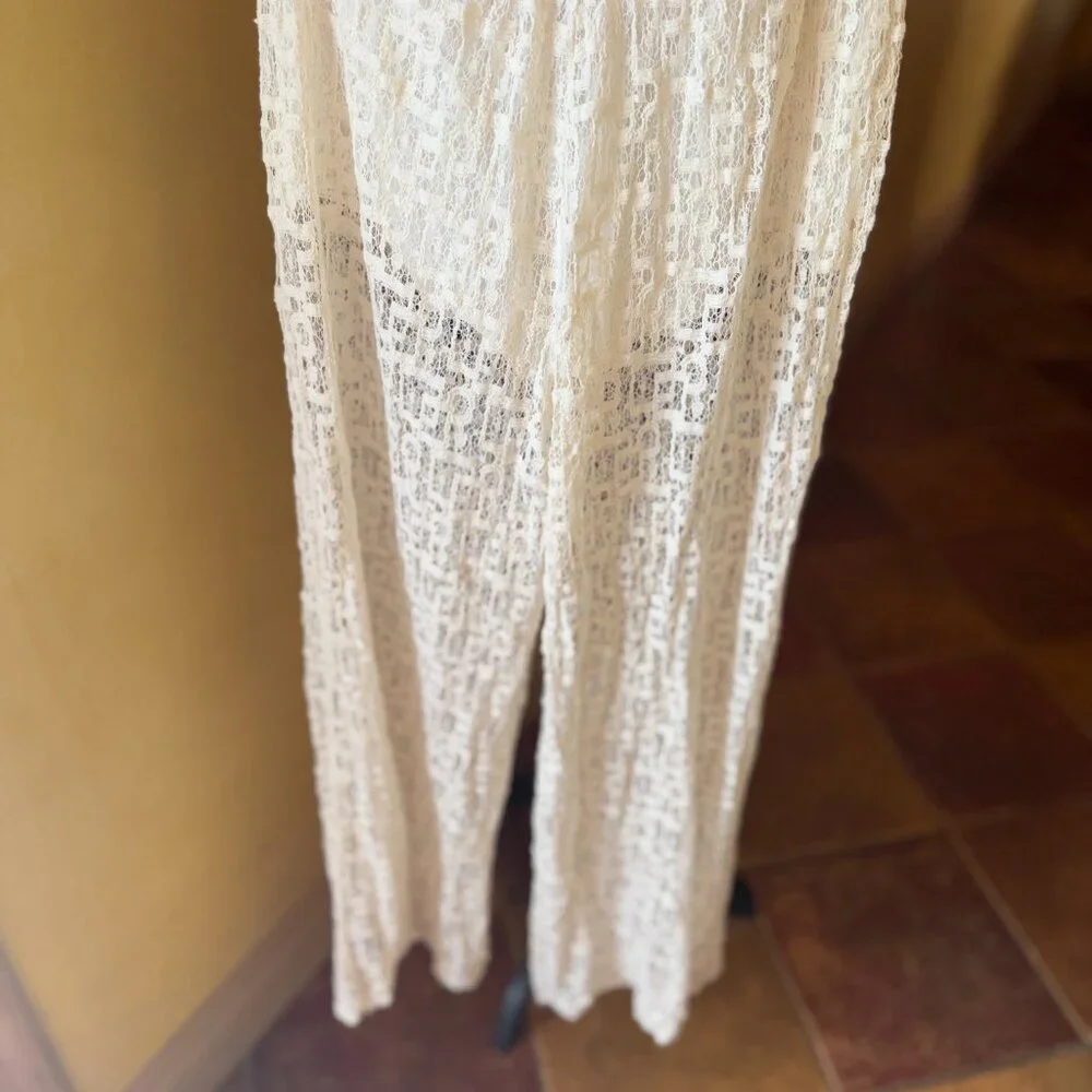 NWOT! Artisan de Luxe Cream Lace Pull-On Pants – Size Small - Picture 2 of 5